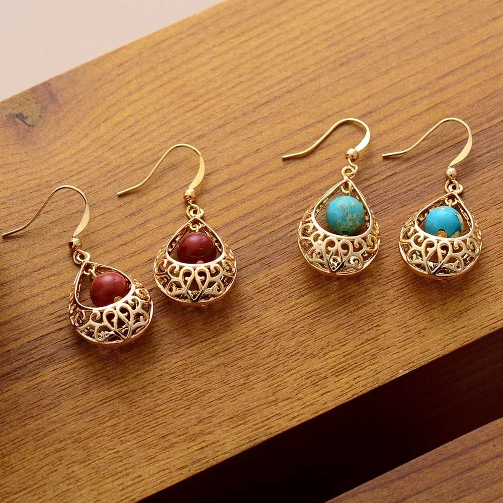 Giragun Blue Jasper Dangle Earrings