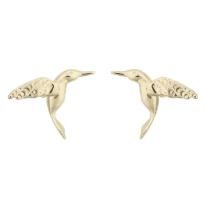 Gold Plated Hummingbird Stud Earrings