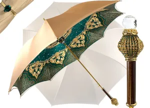 Gorgeous Cream Color Umbrella With Double Fabric