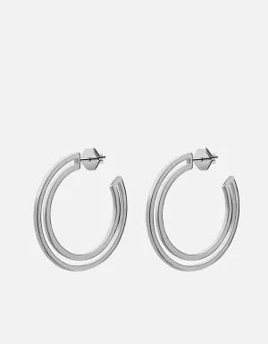 Hailee Hoop Earrings, Sterling Silver