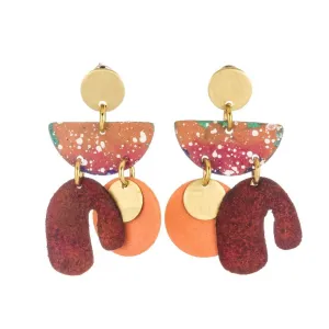 Handmade Tangerine Pibita Earrings