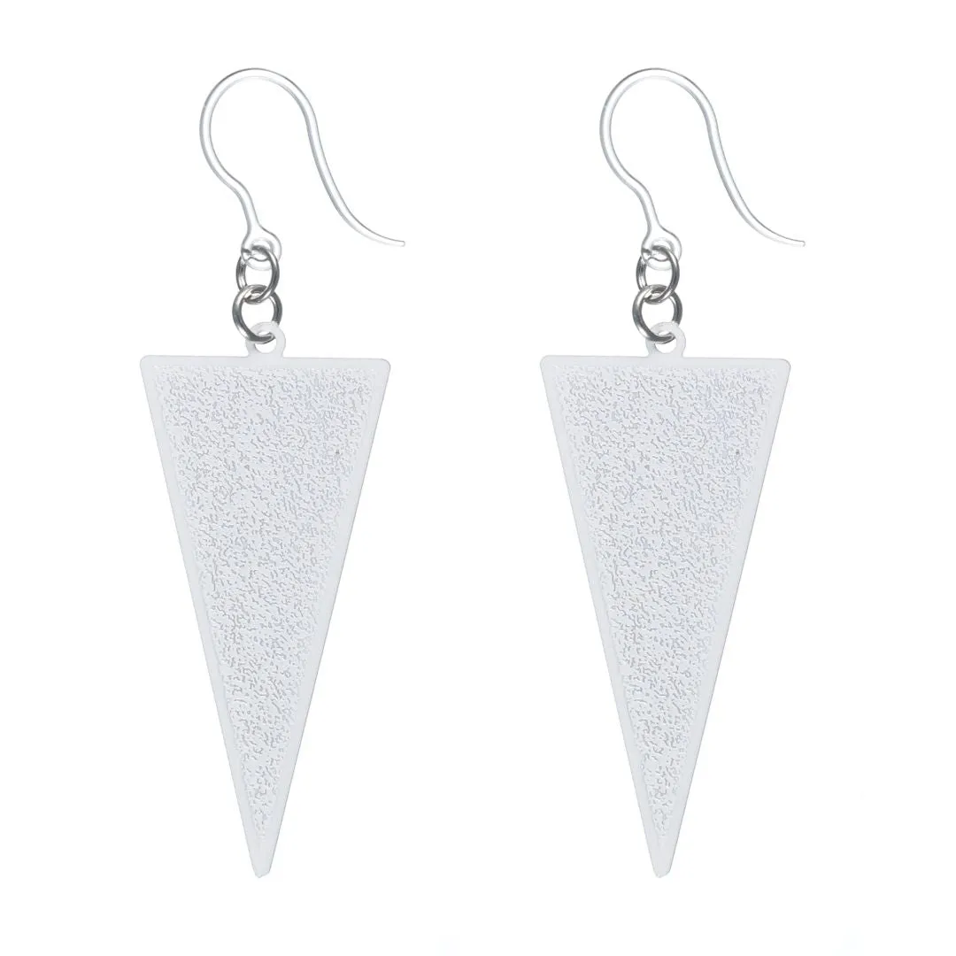 Inverted Triangle Dangles Hypoallergenic Earrings for Sensitive Ears Made with Plastic Posts