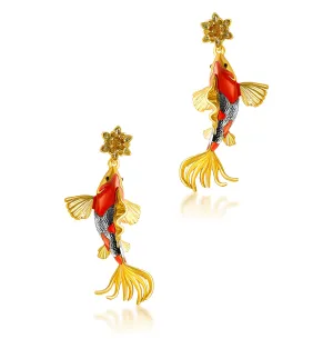 Koi Carp Drop Earrings