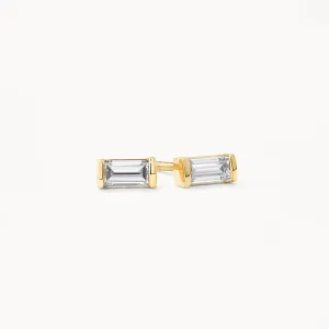 Laboratory-Grown Diamond Baguette Stud Earrings in 10k Gold