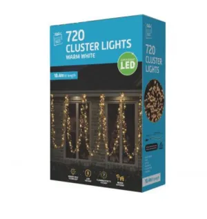 LED Cluster Lights 720 Warm White 10.4M