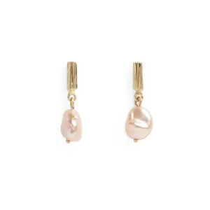 Lithic Pink Pearl Earrings