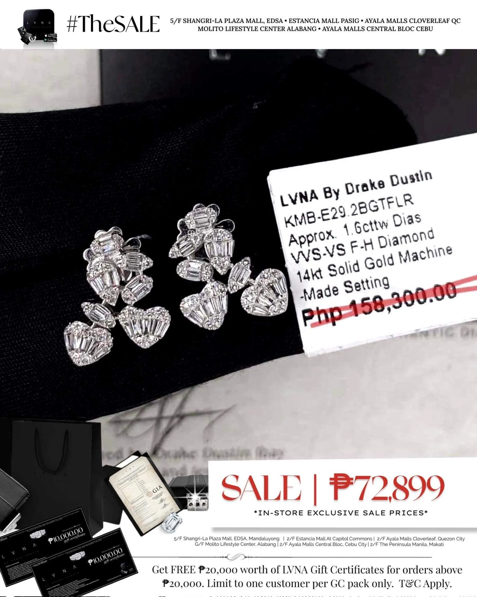 #LVNA2024 | Floral Cross Over Statement Diamond Earrings 14kt