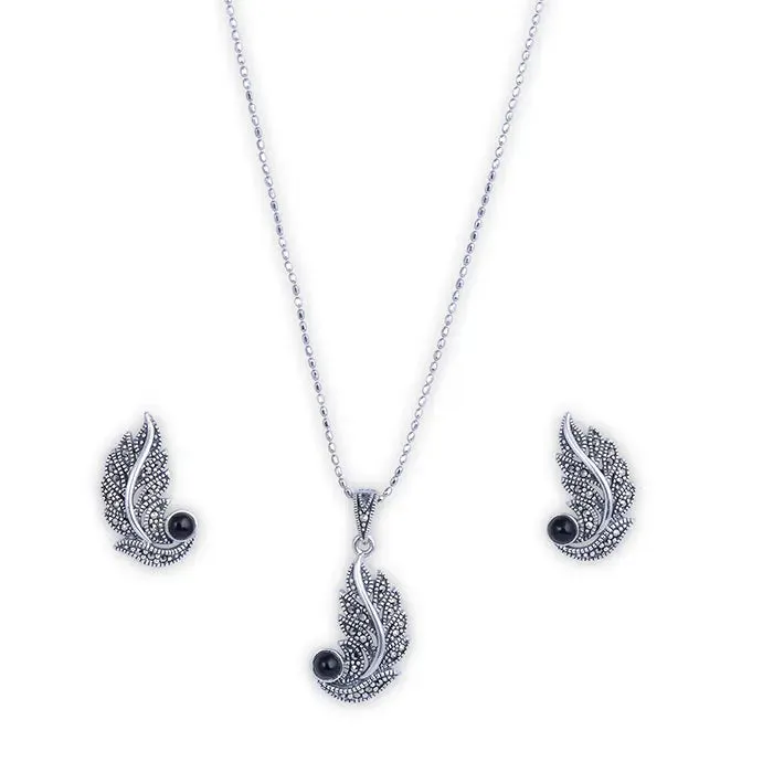 Midnight Enchanted Foliage Pendant Set