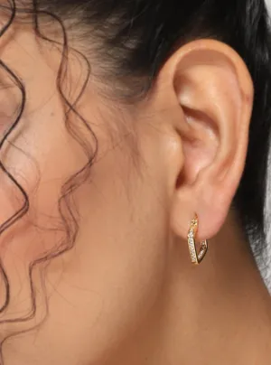 Mini Rhombus Hoop Earrings