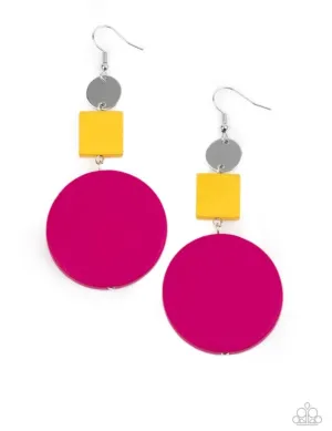 Modern Materials Multi Earrings - Paparazzi Accessories