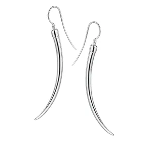 No.1 Large Earrings - Silver