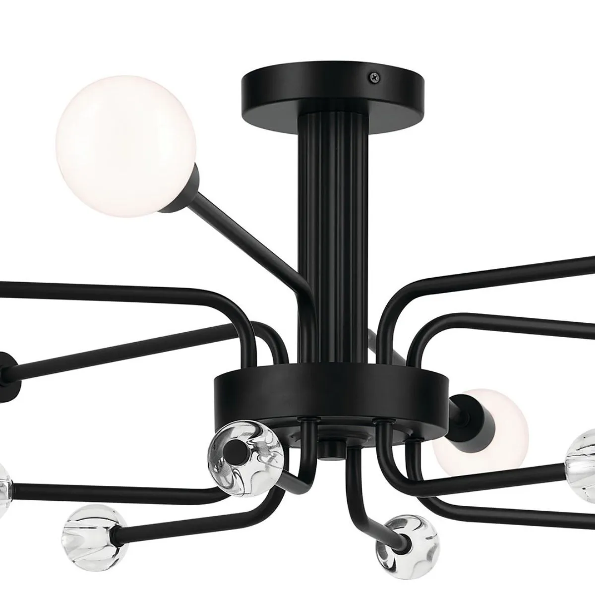 Ocala 41 in. 6 Lights Semi-flush Mount Light Black Finish