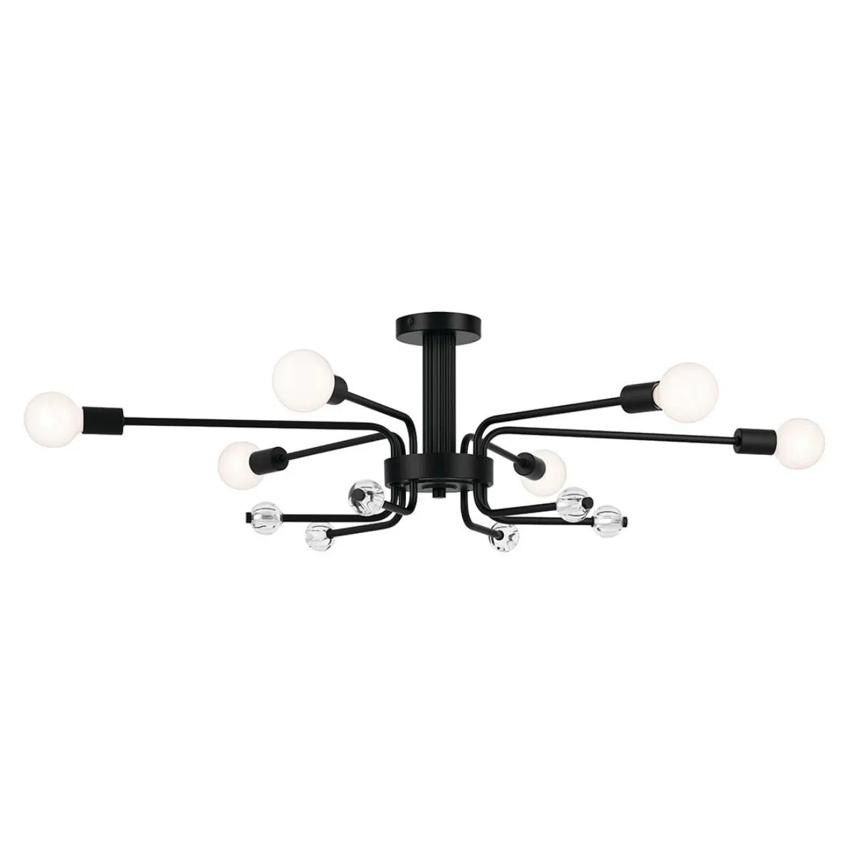 Ocala 41 in. 6 Lights Semi-flush Mount Light Black Finish