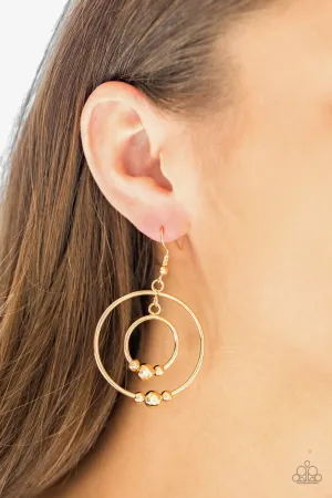 Paparazzi Center of Attraction Earrings Gold