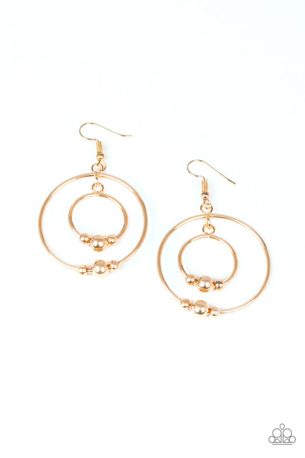 Paparazzi Center of Attraction Earrings Gold