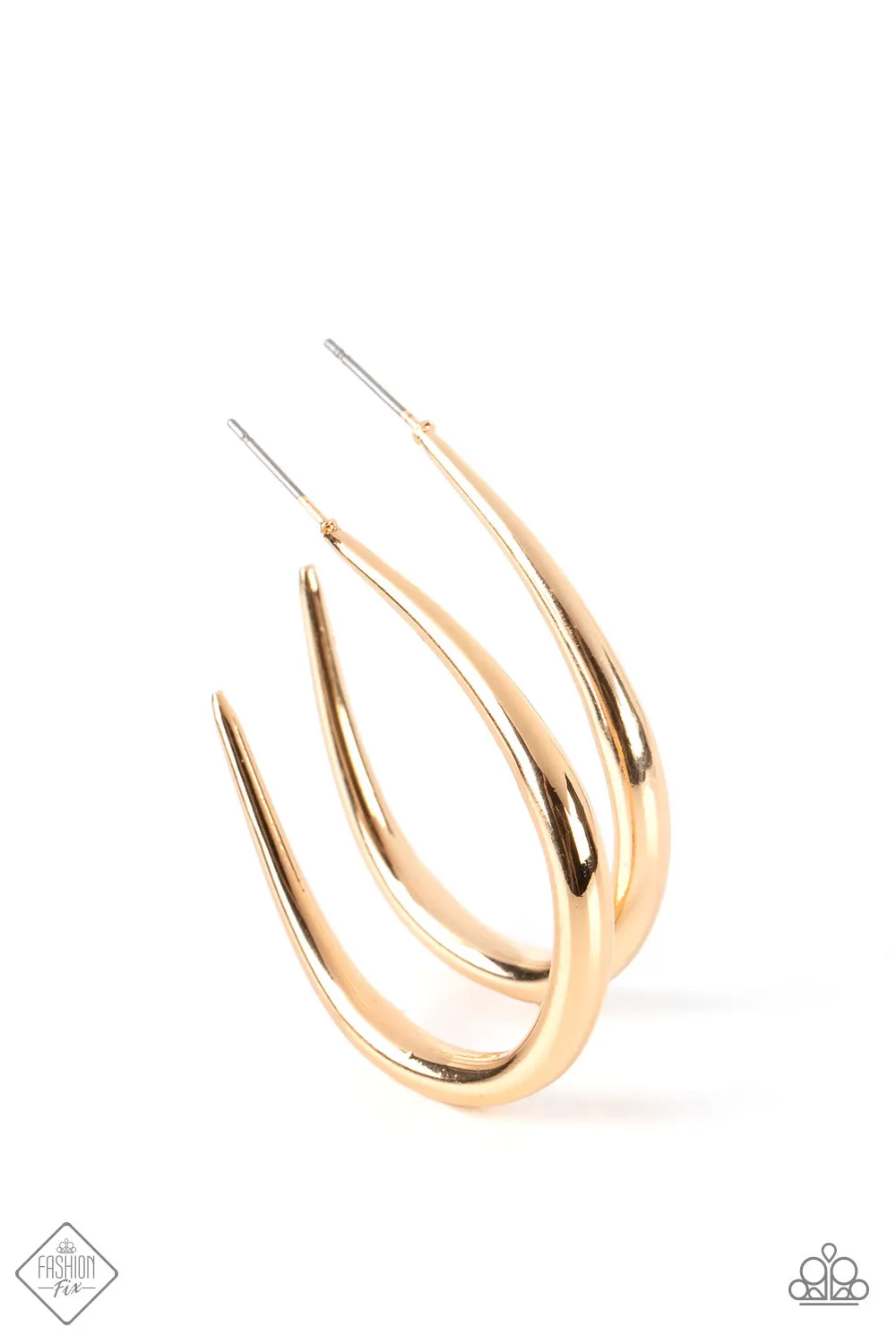 Paparazzi CURVE Your Appetite Earrings Gold