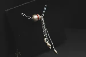 “Pouring”, Necklace, 999 Silver, Pearl