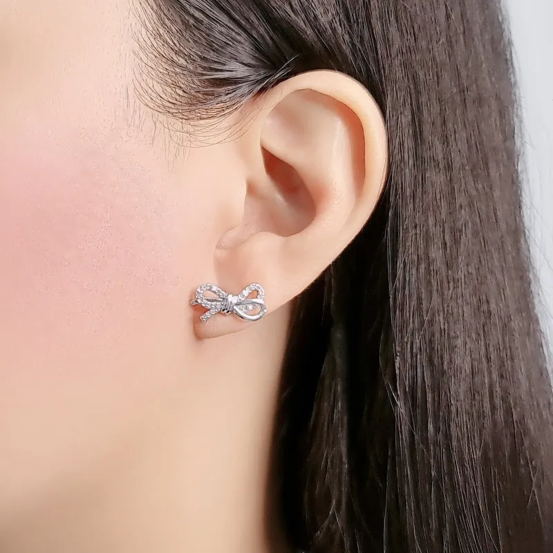 Ribbon Cubic Zirconia Earring