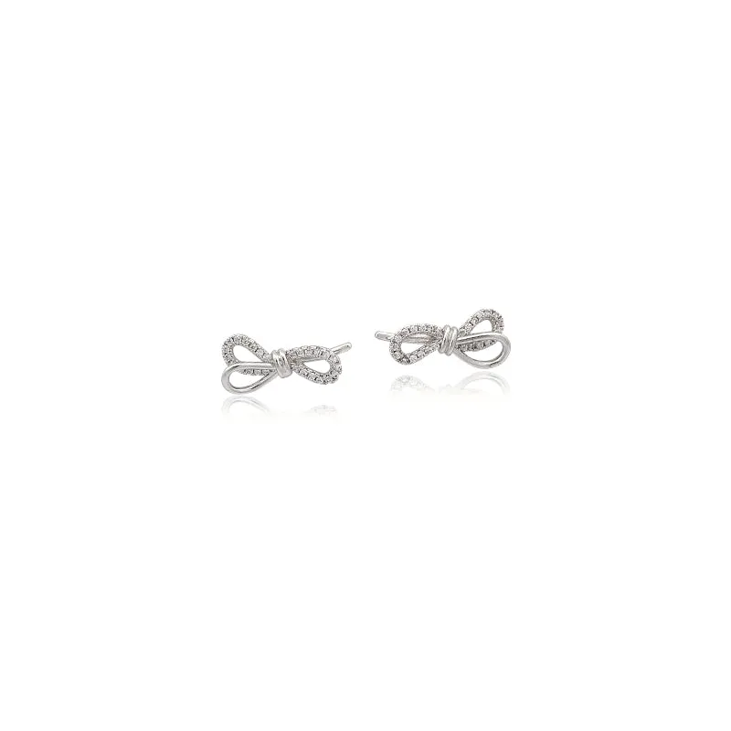 Ribbon Cubic Zirconia Earring