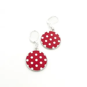 Rosie the Riveter Polka Dot Earrings