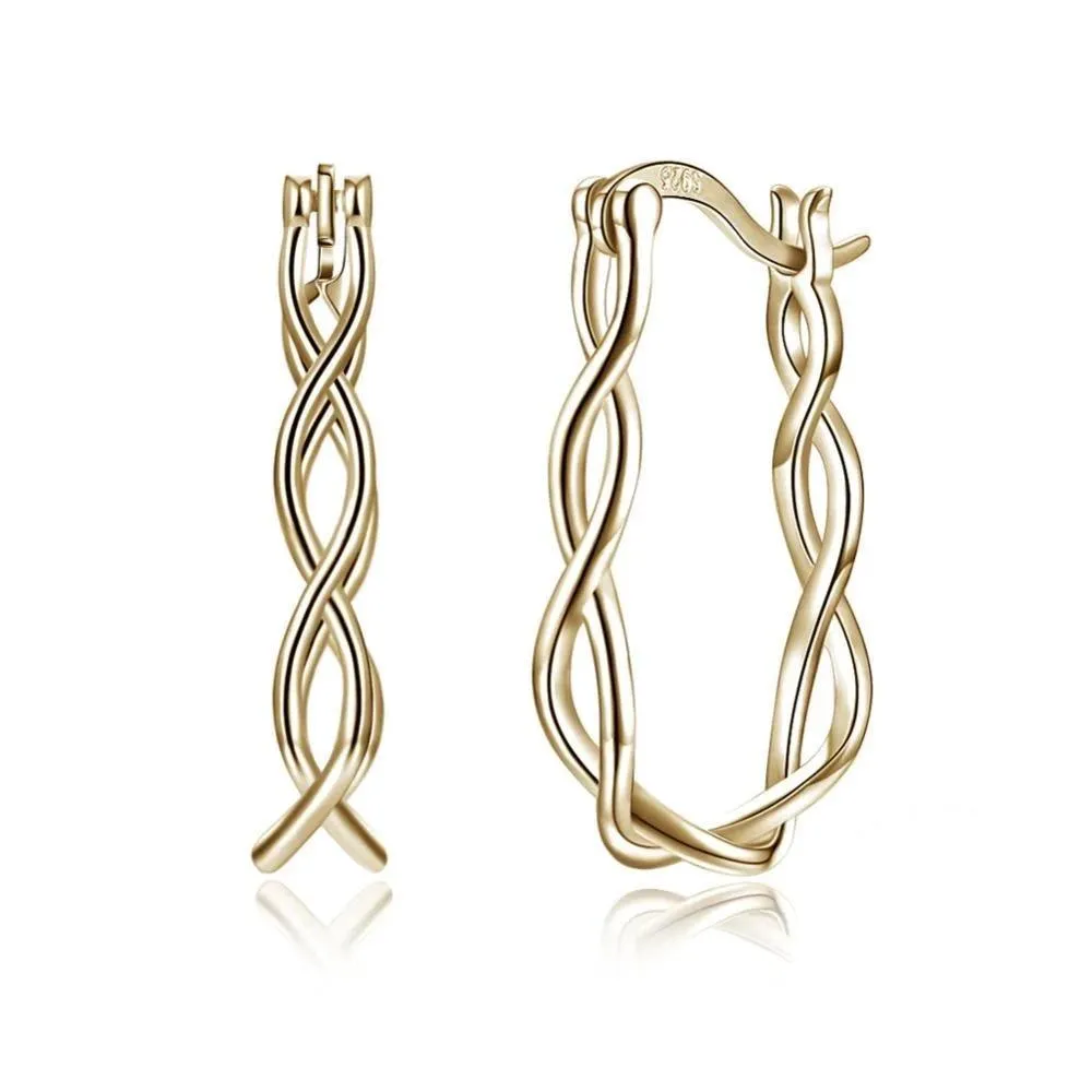 Silver Hoop Design Earrings For Women Jewelry For Women