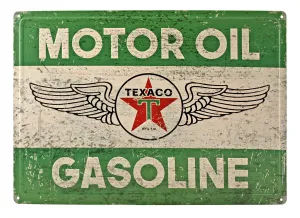 Texaco Motor Oil Advertising Tin Metal Sign