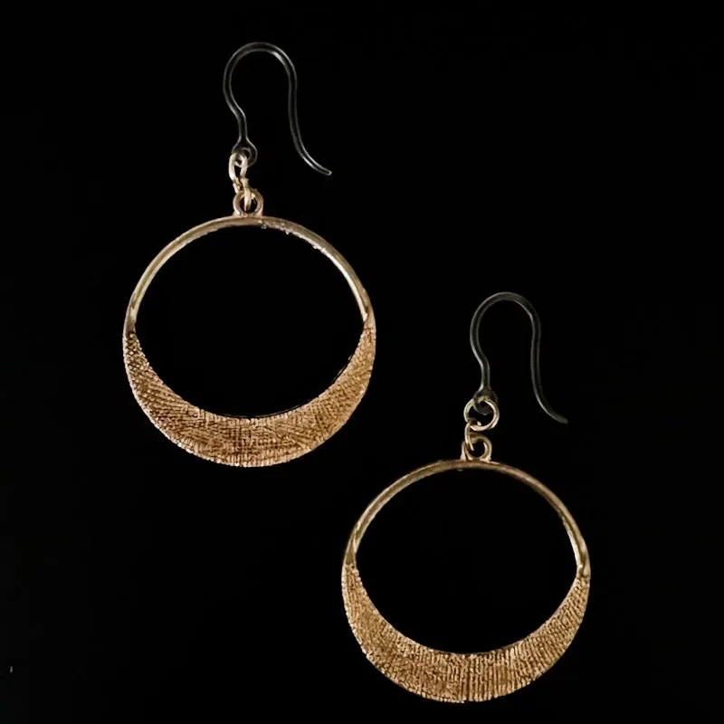 Textured Metallic Drop Dangles Hypoallergenic Earrings for Sensitive Ears Made with Plastic Posts