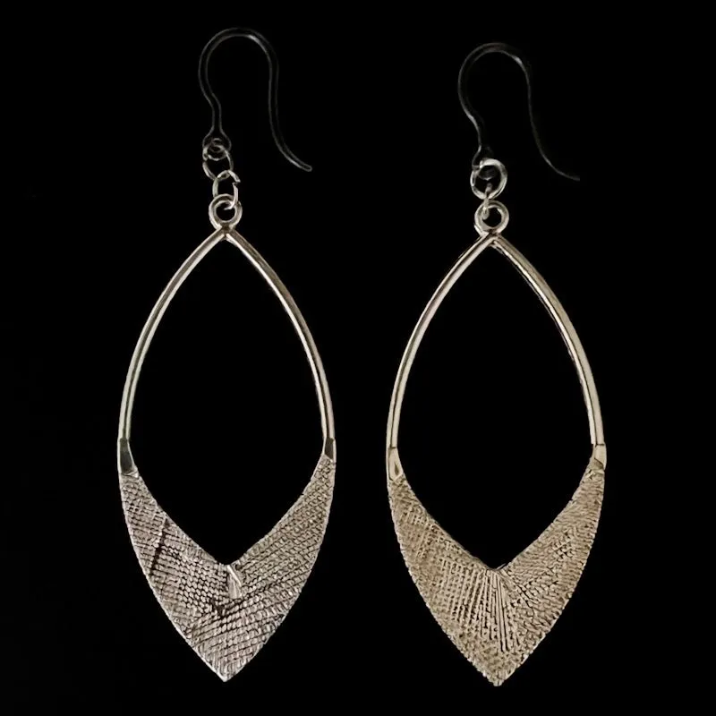 Textured Metallic Drop Dangles Hypoallergenic Earrings for Sensitive Ears Made with Plastic Posts