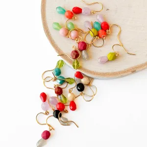 Tiny Color Drop Earrings