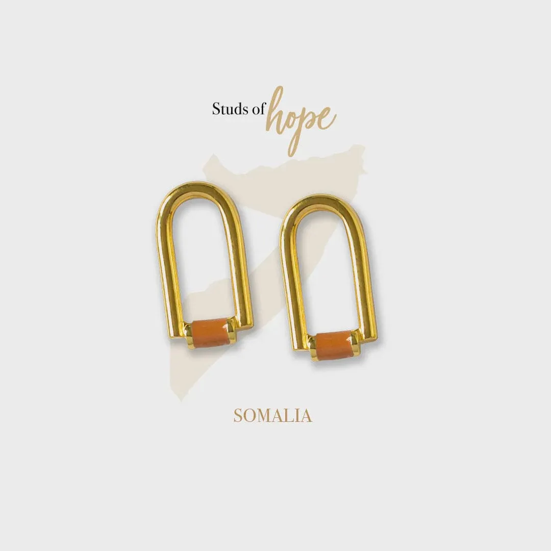 Vurchoo Studs of Hope Contemporary Arch Earrings