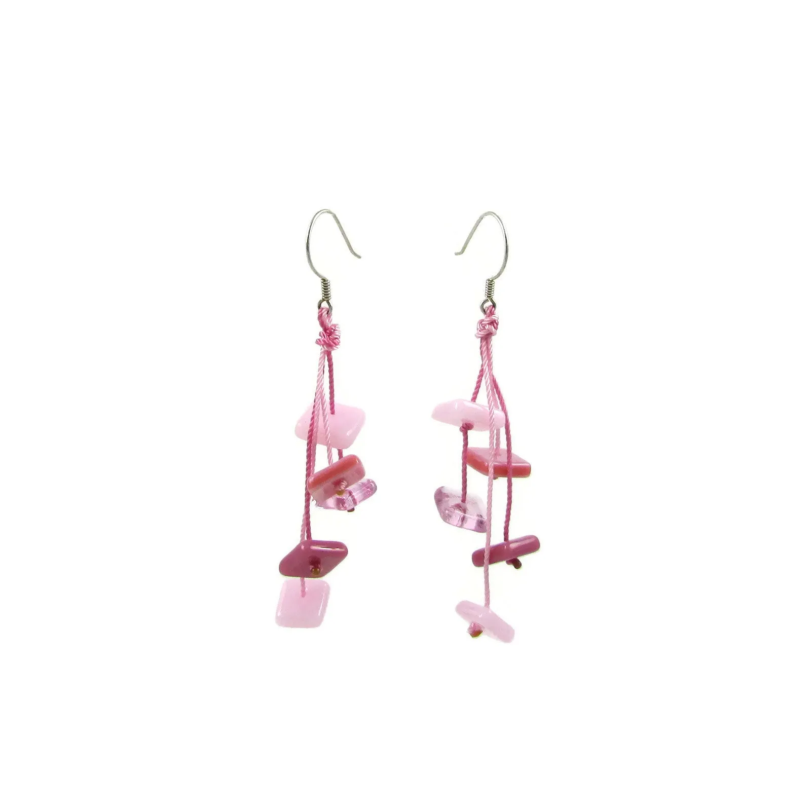 Zen Glass Earrings - Red