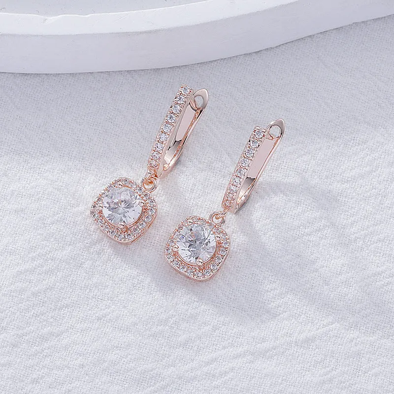 Zircon Stud Earrings For Women